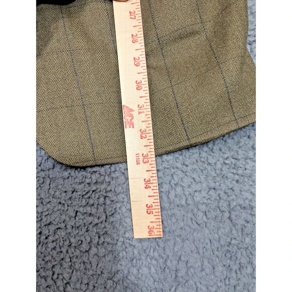 Lauren Ralph Lauren Wool Blazer Mens 46R Brown Plaid Sport Coat